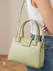 Зеленый - Jones Bootmaker Whimsy Leather Top Handle Totes Bag - Изображение 1 6