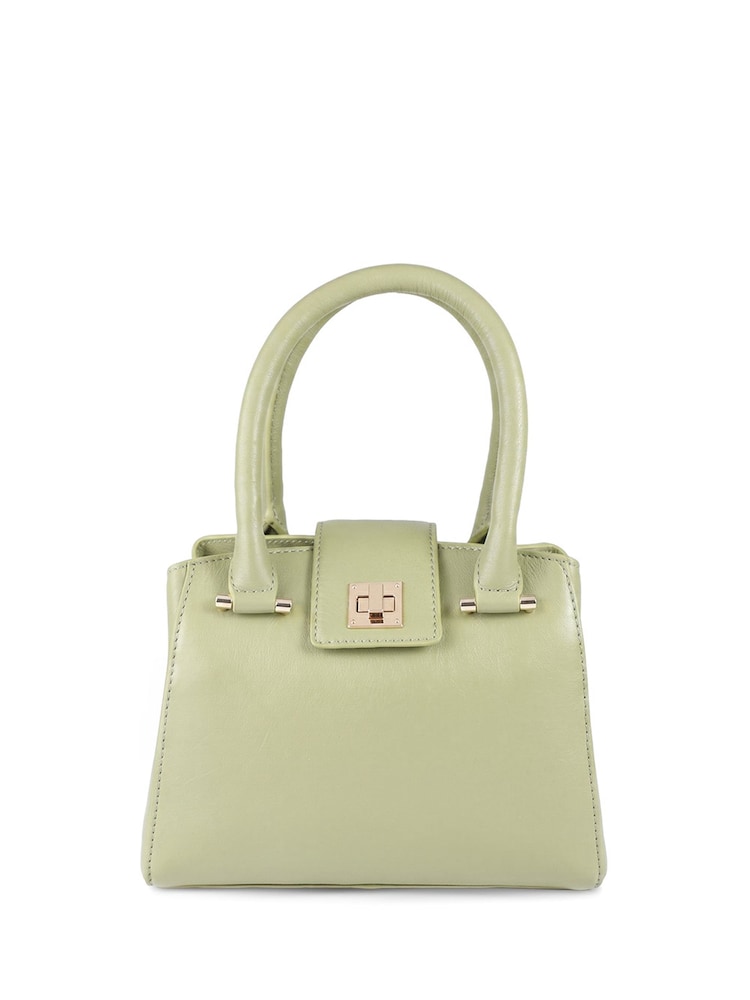 Зеленый - Jones Bootmaker Whimsy Leather Top Handle Totes Bag - Изображение 2 6