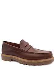 Braun - Jones Bootmaker Peregrine Chunky Leather Penny Style Shoes - Bild 2 von 6