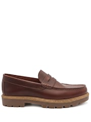 Braun - Jones Bootmaker Peregrine Chunky Leather Penny Style Shoes - Bild 4 von 6