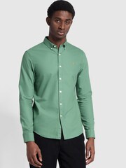 Farah Green Brewer Long Sleeve Shirt - Image 1 of 5