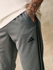 adidas Grey Train Essentials 3-Stripes Training Joggers - Image 5 of 5