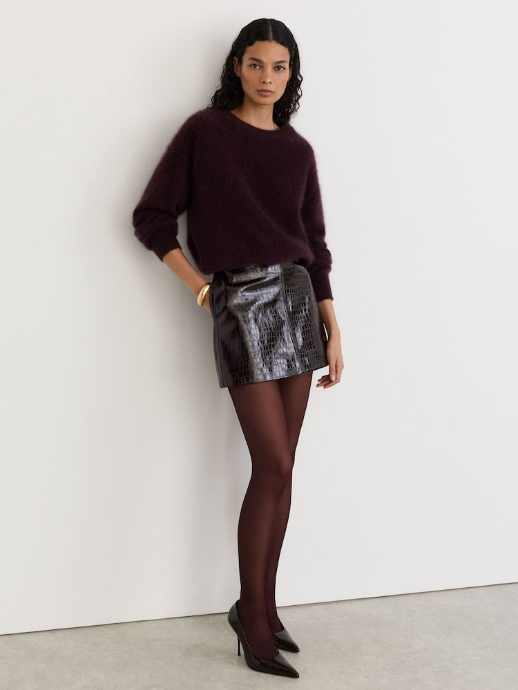 borgoña - Reiss Talitha Coloured 40 Denier Tights - Imagen 3 de 3