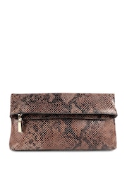 Jones Bootmaker Brown Wylie Fold-Over Clutch - Image 2 of 6