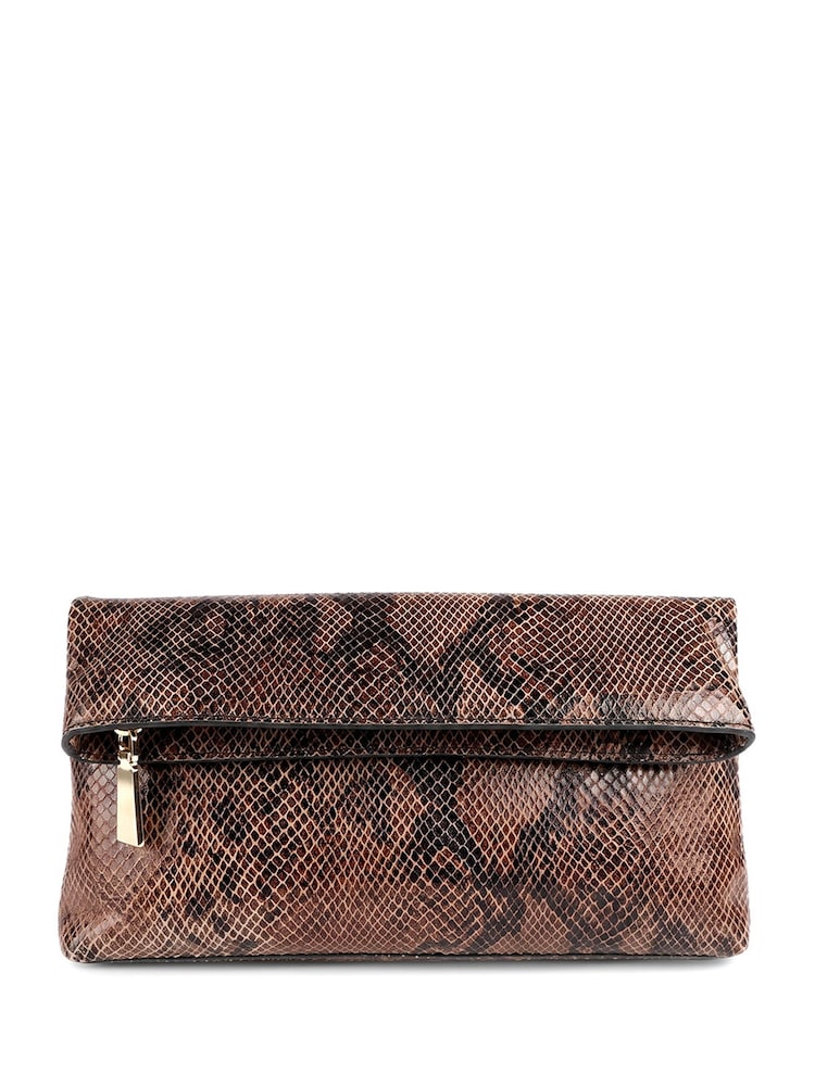 Jones Bootmaker Brown Wylie Fold-Over Clutch - Image 2 of 6 Jones Bootmaker Brown Wylie Fold-Over Clutch - Image 2 of 6
