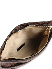 Jones Bootmaker Brown Wylie Fold-Over Clutch - Image 6 of 6