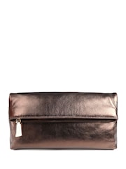 Jones Bootmaker Metallic Wylie Fold-Over Clutch - Image 2 of 6