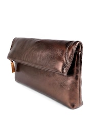 Jones Bootmaker Metallic Wylie Fold-Over Clutch - Image 3 of 6