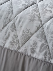 Catherine Lansfield Silver Damask Jacquard Bedspread - Image 2 of 3