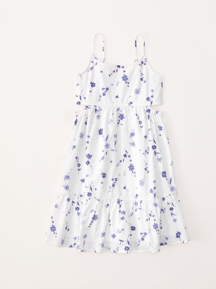 Abercrombie & Fitch White Floral Poplin Dress - Image 1 of 1