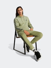 adidas Green Essentials Fleece 3-Stripes 100% Cotton Hoodie - Image 4 of 7