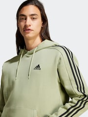 adidas Green Essentials Fleece 3-Stripes 100% Cotton Hoodie - Image 5 of 7