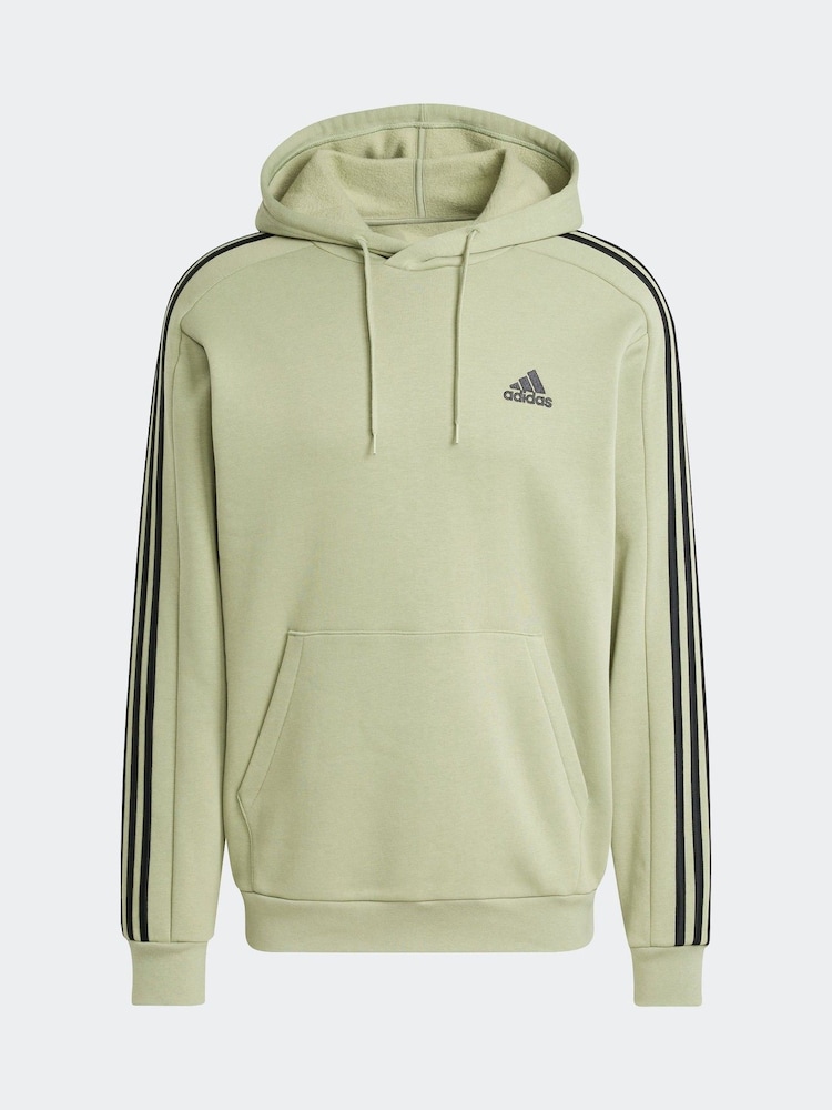 adidas Green Essentials Fleece 3-Stripes 100% Cotton Hoodie - Image 7 of 7