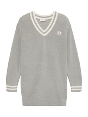 Calvin Klein Grey Cotton Knit Jumper Dress - Image 4 of 4