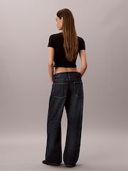 Calvin Klein Blue Low Rise Baggy Jeans - Image 6 of 6