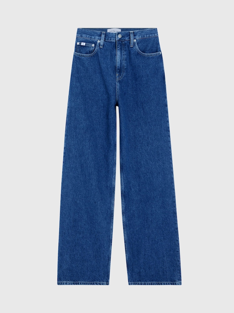 Calvin Klein Blue Low Rise Baggy Jeans - Image 5 of 6