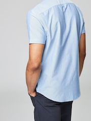Light Blue Regular Fit Short Sleeve Oxford Shirt - Image 2 of 4