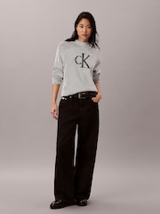 Calvin Klein monogram grafisk ribbet genser - Bilde 1 av 1