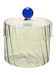 Widdop Green Handmade Coloured Glass Trinket Box - Image 1 of 4