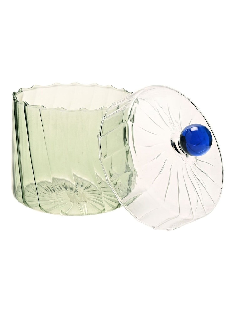 Widdop Green Handmade Coloured Glass Trinket Box - Image 2 of 4 Widdop Green Handmade Coloured Glass Trinket Box - Image 2 of 4