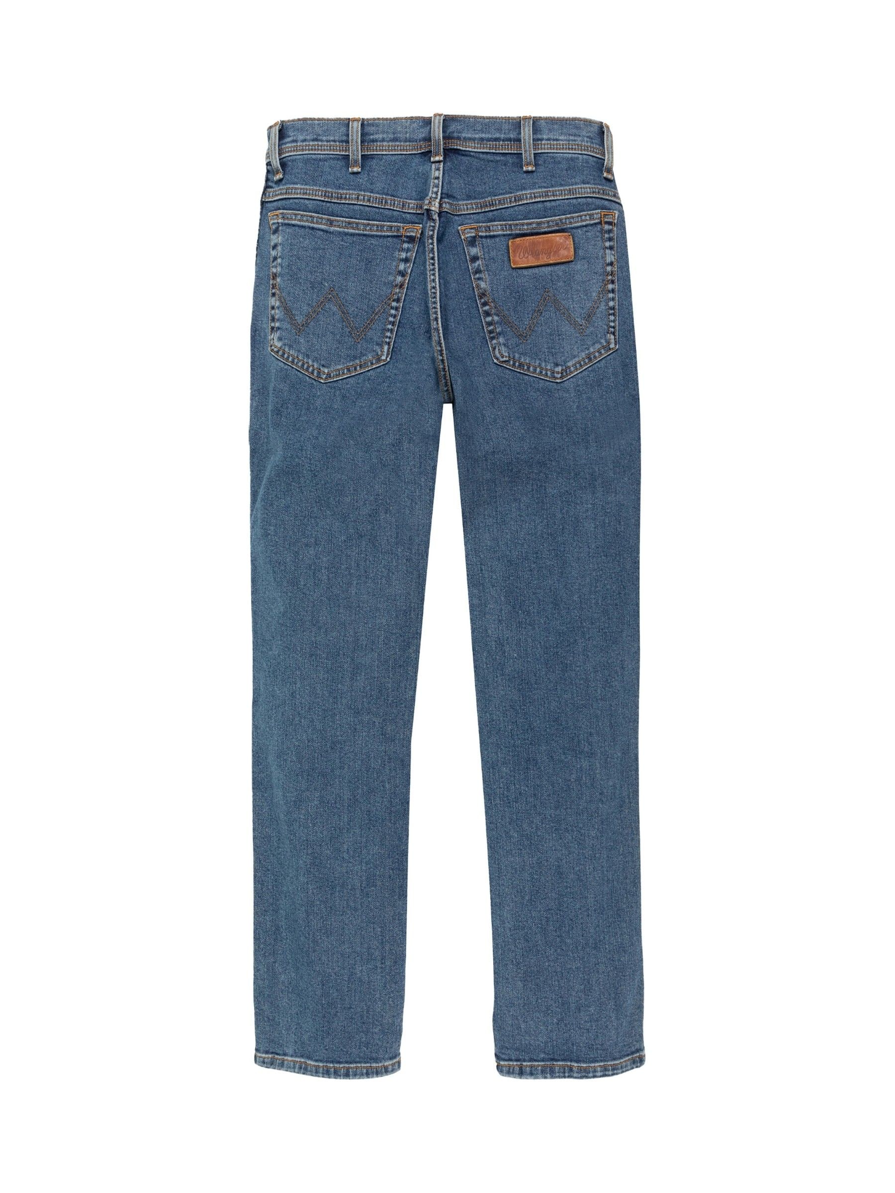 Buy Wrangler Mid Wash Blue Straight Fit Texas Authentic Jeans from
