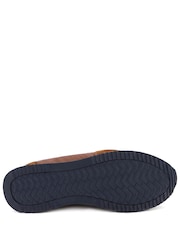 Jones Bootmaker Tan Brown Leather Salvi Wide Fit Leather Trainers - Image 6 of 6