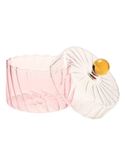 Widdop Pink Handmade Coloured Glass Trinket Box - Image 2 of 4