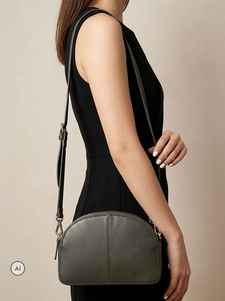 Jones Bootmaker Olive Green Wendell Cross-Body Bag - Image 1 of 5 Jones Bootmaker Olive Green Wendell Cross-Body Bag - Image 1 of 5