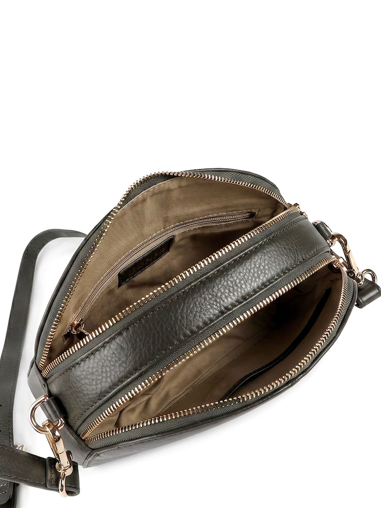 Jones Bootmaker Olive Green Wendell Cross-Body Bag - Image 5 of 5 Jones Bootmaker Olive Green Wendell Cross-Body Bag - Image 5 of 5