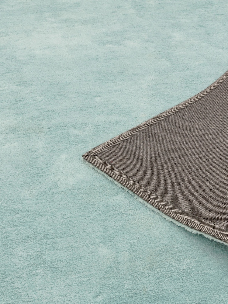 Asiatic Rugs Duck Egg Blue Milo Soft Touch Lustre Rug - Image 4 of 4