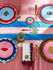Eleanor Bowmer Set of 4 Pink/Blue/Green/Yellow Electric Coast Icon Corked Placemats - Image 3 of 4