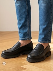 Jones Bootmaker Peregrine Chunky Leather Penny Style Shoes - Bilde 1 av 6