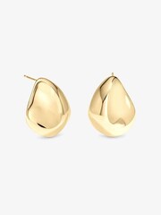 Inicio Gold Tone Large Thumbprint Earrings - Image 2 of 2