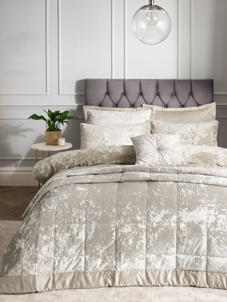 Catherine Lansfield Crushed Velvet Bedspread - Image 1 of 4