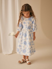 Laura Ashley Blue Stratton Midi Dress - Image 3 of 10