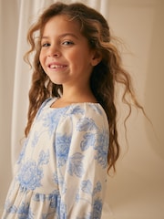 Laura Ashley Blue Stratton Midi Dress - Image 4 of 10