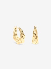 Inicio Gold Tone Fluid Twist Hoops - Image 1 of 1