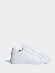 adidas White Grand Court Lace-Up Trainers - Image 1 of 8