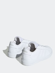 adidas White Grand Court Lace-Up Trainers - Image 3 of 8