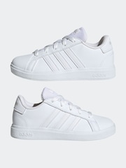adidas White Grand Court Lace-Up Trainers - Image 5 of 8