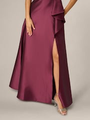 Adrianna Papell Red Embellished Mikado Gown - Image 5 of 6
