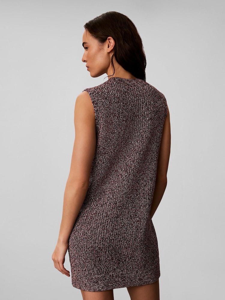 Calvin Klein Cotton Mouliné Knit Vest Dress - Bilde 2 av 6