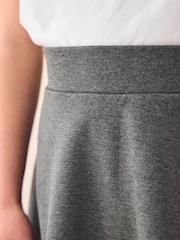 Grey 1 Regular Length Pull-On Jersey Stretch School Skater Skirt (3-17yrs) - Image 5 of 6
