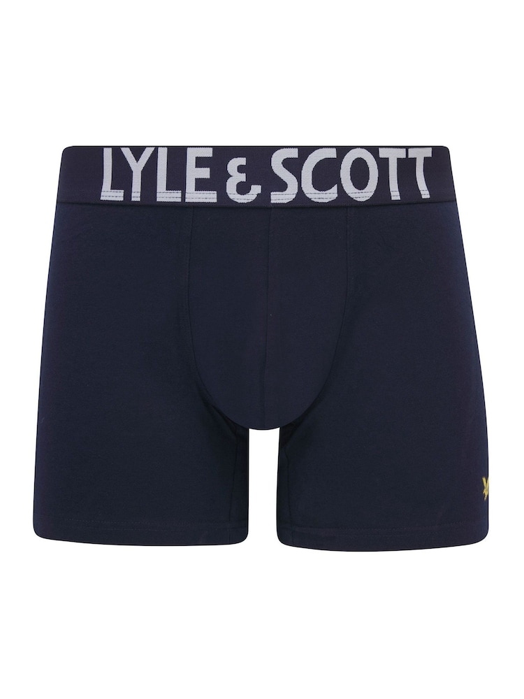 Lyle & Scott Blue Daniel Underwear Trunks 3 Pack - Image 2 of 4