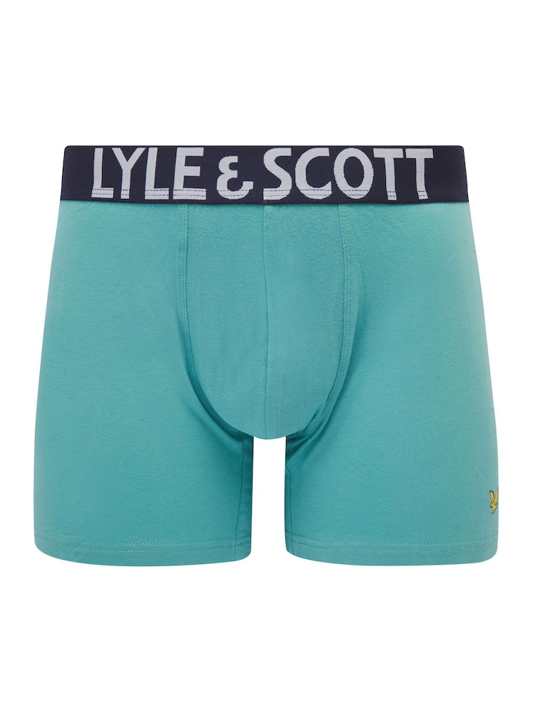 Lyle & Scott Blue Daniel Underwear Trunks 3 Pack - Image 4 of 4