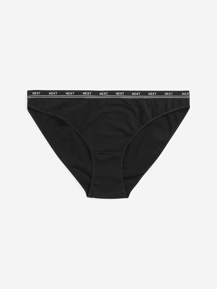 Black High Leg Logo Knickers 4 Pack - Image 5 of 5