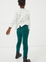 FatFace Green Velvet Leggings - Image 2 of 3