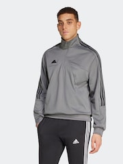 adidas Grey House of Tiro Quarter Zip Track Top - Image 1 of 7