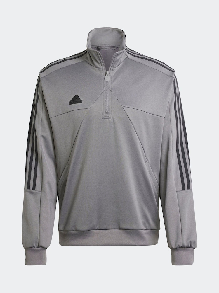 adidas Grey House of Tiro Quarter Zip Track Top - Image 7 of 7