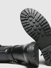 Schuh Black Aubrey Faux Fur Biker Boots - Image 3 of 4